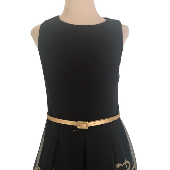 R&K Black Dress with Gold Embroidery - Picture 4 of 15